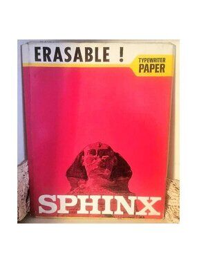 Sphinx Erasable Typewriter Paper Onion Skin Rag Content 100 Shts 9# Vintage NOS